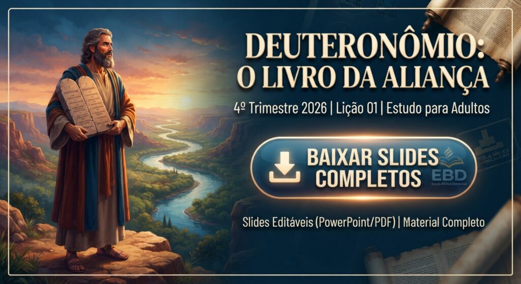 SLIDES Lição 01: Deuteronômio – O Livro da Aliança Baixar Slides